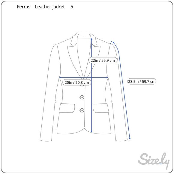 Ferras VTG Leather Blazer Jacket Y2K Tan Size 5 M-L - Picture 3 of 5